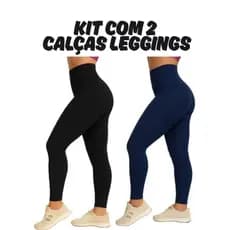 Duas Calças Legging Feminina | Suplex Premium | Alta Sustentação | Academia e Conforto | P ao GG