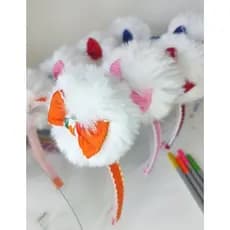 tiara pompom escolar, tiara Maria Clara e JP, tiara pompom, laço infantil