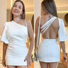 Vestido Alfaiataria Nula manga flare curto tirinhas ajustáveis zíper bojo forrado moda roupas sofisticadas promoção