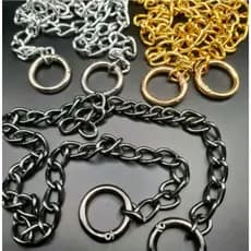 Corrente Lisa para a Alça de Bolsa de Crochê com Argola Articulada Mosquetão