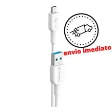 Kit c/ 2 Cabos Carregador Turbo Micro USB  p/ Samsung + Brinde Protetor de cabo