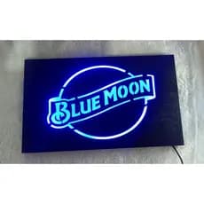 Luminoso Blue Moon 50CM x 30CM Led Neon Quadro Placa