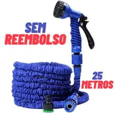 Mangueira Retrátil Expansivel Flexivel Quintal Carro 25m