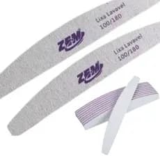 Kit de 20 Lixas Unha Gel Profissional 100/180 Fibra Lavável