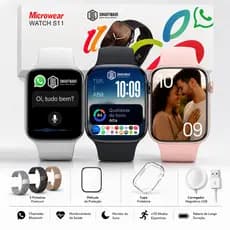 Relógio Smartwatch S11 Série 11 Tela AMOLED 2.02" HD GPS Monitor Saúde Esportivo 46mm