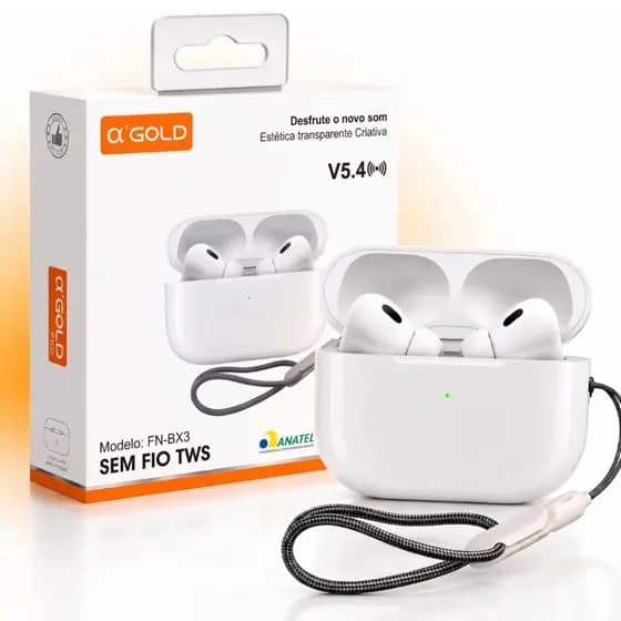 Fone de Ouvido Bluetooth 5.4 Sem Fio Pro – TWS Graves Potentes, Microfone HD, GamerEsporte
