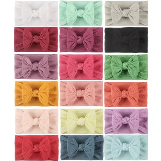 Faixa de cabelo para bebê Turbante Tiara Recém Nascido Lacinho Cabelo