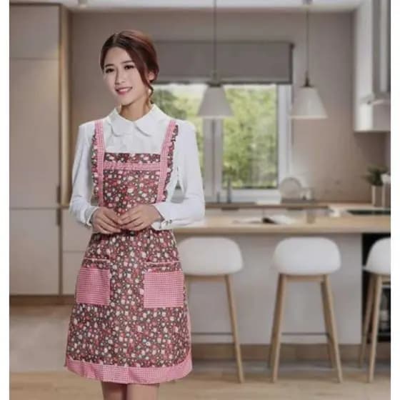 Avental Feminino Cozinha Impermeável Garçonete Elegante Chef Confeteira À Prova D 'Água