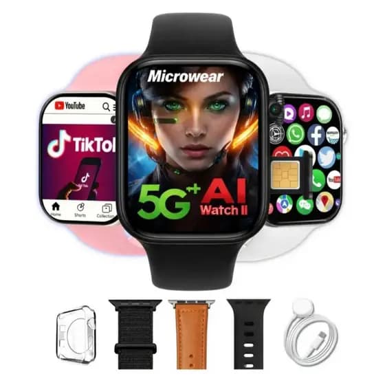 Smartwatch W11 Ai Chip 5g Wifi 16gb Microwear Android 9 Amoled Chip Câmera Wifi Original