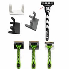 Suporte Barbeador Porta Lâmina aparelho Barbear Presto barba Auto Colante 3M