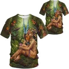 Camiseta Unissex Misterios da Floresta Moda Verão Esoterica