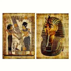 Pôster, Pano arte vintage, pinturas em tela de arte egípcia retrô, kit contem 02 Banners