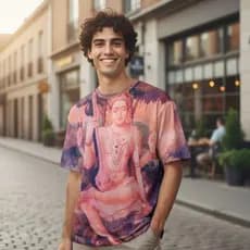 Camiseta masculina e feminina do Deus hindu Lord Shiva, impressão 3D, moda verão, confortável