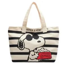 Bolsa Sacola  Snoopy  de lona 40x30