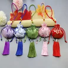 Bolsa Tecido Chines Proteção e Equilibrio Decoração