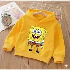 Blusa Moleton Bob Esponja - Casaco Infantil com capuz - Hoodies p/ menino e menina- Do P a 5 Anos