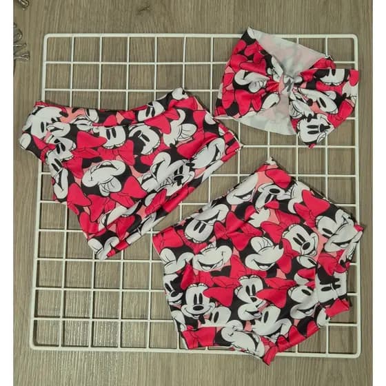 Kit 3 Peças para Menina - Minie - Princesa  | Conforto e Estilo  | Tecido Macio - Mini Diva