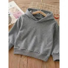 Blusa Moletom Felpado -Casaco com capuz Infantil para meninos meninas- Do P a 5 anos- Sem estampa.