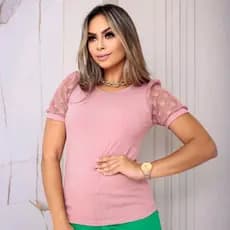blusinha feminina t shirt manguinha princesa bufante PROMOÇÃO