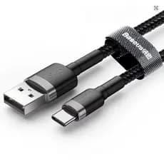 Cabo Usb-A tipo C carregamento turbo Baseus 1m