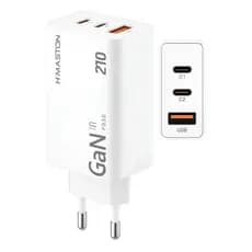 Carregador Turbo GAN H'maston GAN10 210W 2 Usb-C+Usb-A