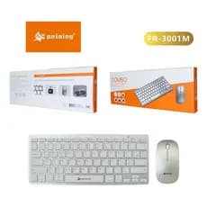 Kit Teclado + Mouse Sem Fio Peining FR-3001 Bluetooth Slim para PC iPad