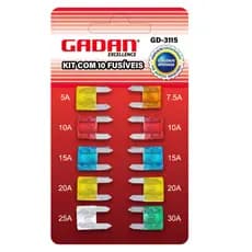 KIT COM 10 FUSÍVEIS MINI - AUTOMOTIVO