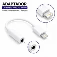 Adaptador Fone de Ouvido Para iPhone Lightning para P2 3,5mm Áudio iOS
