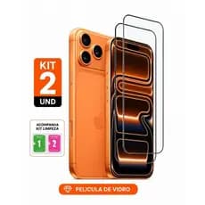 Kit 2 Películas 3D Vidro iPhone 11 12 13 14 15 16 17 Pro Max