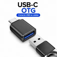 Adaptador OTG USB-C Para Transferência de Dados e Acessórios USB