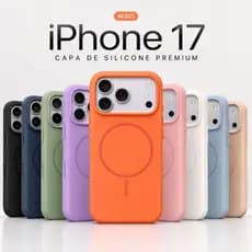 Capinha Case Silicone iPhone 17 / 17 Air / Pro / Pro Max Premium Aveludada