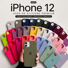 Capinha Case Silicone iPhone 12 / 12 Pro Max / Pro / Mini Premium Aveludada