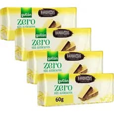 Wafers Gullón Biscoito Chocolate Sem Açúcar De Chocolate 60g 1 ou 2 ou 3 ou 4 Pacotes