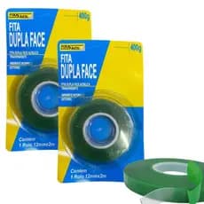 Fita Dupla Face 12mm X 2m Transparente Super Adesiva Multiuso Canaleta Parede Fixa Fácil