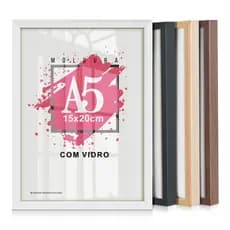 Quadro Moldura A5 Porta Retrato Com Vidro / Acetato Certificado Poster Foto Fotografia
