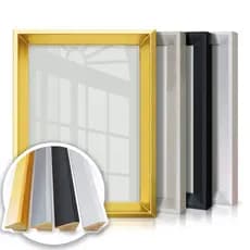 Quadro Moldura Chanfrada Premium Porta Retrato Poster Com Vidro Ecoglass Fotografia Certificado