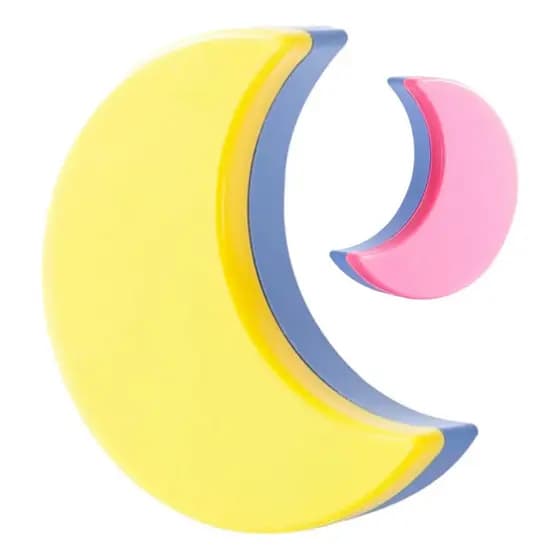 Luz Noturna Mini Abajur LUA COLORIDA - 0.3W - botão liga/desliga cores aleatórias