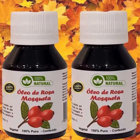 kit 02 Pote Óleo de Rosa Mosqueta Puro 100 ml Rubignosa - Previne Estrias | anti-rugas | Hidrata