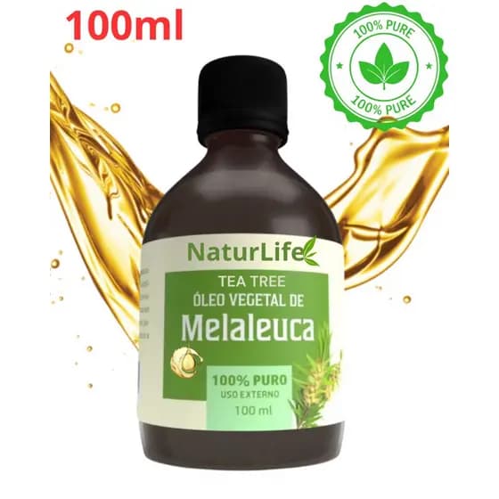 Óleo Essencial de Melaleuca 100ml Puro 100% Vegetal - Clareador de Manchas, Estrias, Cicatriz, Micose - Massagem