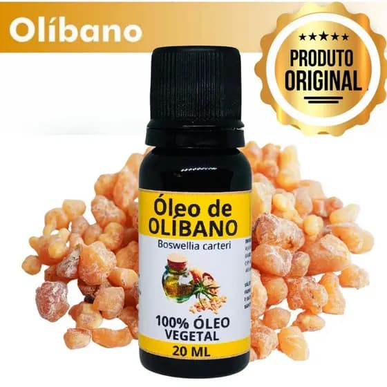 Óleo Essencial de Olíbano 20ml 100% Puro Natural + Gotejador - Pele - Cabelo - Unha - Aromaterapia - Massagem - Difusor