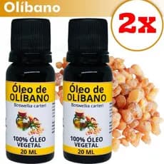 kit 02 Pote Óleo Essencial de Olíbano 100% Puro Natural - Clareador de Pele | Massagem - Aromaterapia 20ml + Gotejador