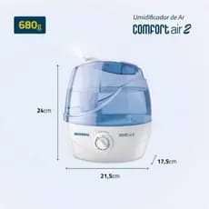 Umidificador De Ar Ultrassônico Mondial Comfort Air 2 Nua-02 Cor Branco e Azul BIVOLT