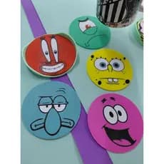 Kit Porta Copos Bob Esponja 3D com 5 unidades da sua turma