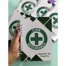 CADERNO SEGURANÇA DO TRABALHO A5 CAPA DURA PERSONALIZADO COM LOGO DA EMPRESA