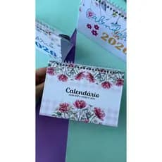 CALENDÁRIO DE MESA 2026 FLORAL A6 12 MESES + CAPA PAPEL 180G