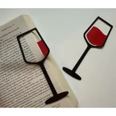 Kit Marcadores de Páginas Taça de Vinho para Livros Revistas Cadernos Premium de Alta Qualidade Diversas Cores