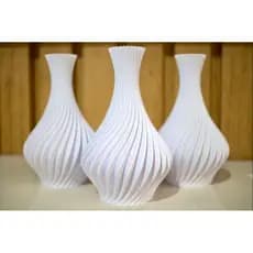 Decoração - Kit 3 Vazos Decorativos Centrais 13cm para Plantas Artificiais 3D Plástico