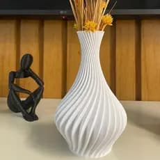 Vaso Decorativo Espiral para Plantas Diversas Cores de Alta Qualidade Enfeite Minimalista Moderno 3D
