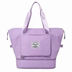 Bolsa Mala Dobrável De Viagem  Praia Academia Voo Impermeável Grande Expansível