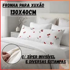 Fronha Corpo 130x40 180 Fios Estampada – Capa Xuxão Gestante, Toque Macio e Alta Durabilidade